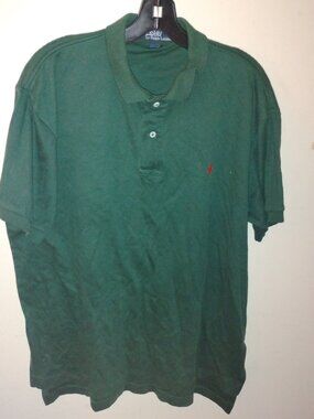 Ralph Lauren Polo By Ralph Lauren Green Golf Polo Shirt Short Sleeve Sz L